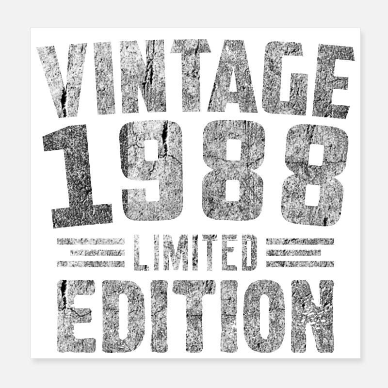Millésime 1988 Édition Limitée Poster 20 x 20 cm