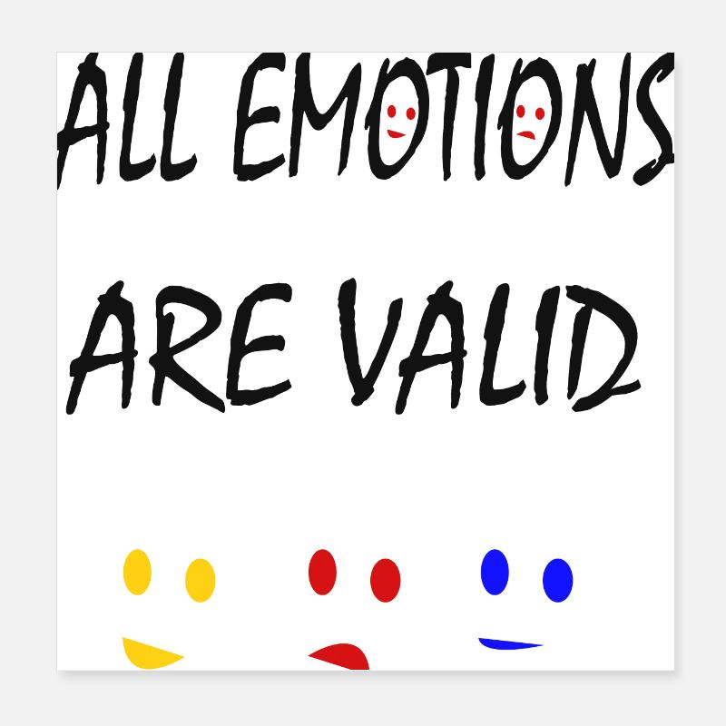 TOUTES les émotions sont valables Poster 20 x 20 cm