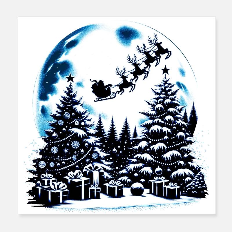 Boule à neige boule de Noël pour Noël Poster 20 x 20 cm
