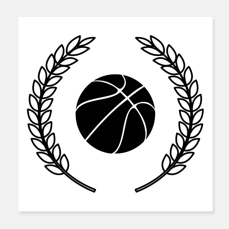 Basketball Crown Poster 8" x 8" (20x20 cm)