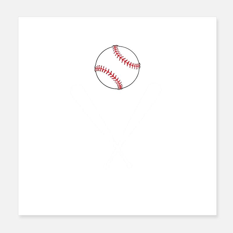 Baseball-Kranz Poster 20x20 cm
