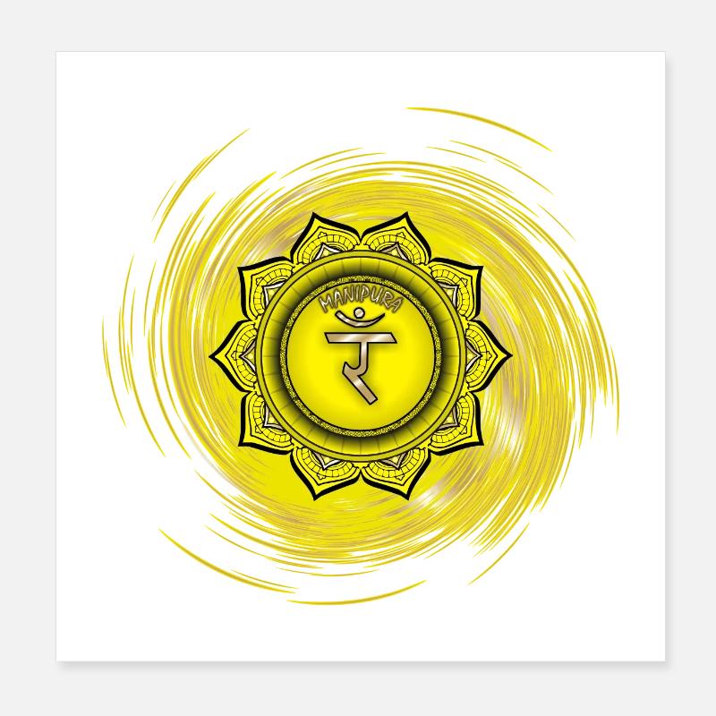 Manipura Third Chakra Poster 8" x 8" (20x20 cm)