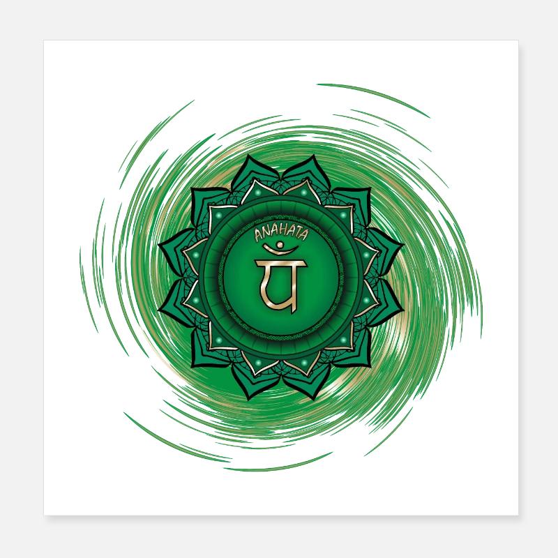 Anahata Fourth Chakra Poster 8" x 8" (20x20 cm)