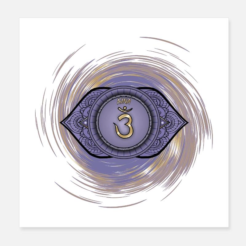Sixième chakra d’Ajna Poster 20 x 20 cm