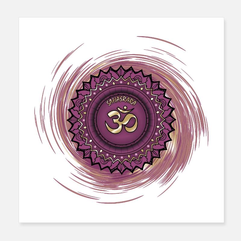 Sahasrara Seventh Chakra Poster 8" x 8" (20x20 cm)