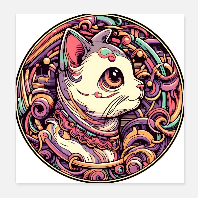 Niedliche Katze Poster 20x20 cm