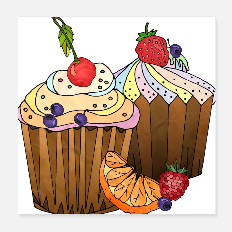 Gâteaux Poster 20 x 20 cm