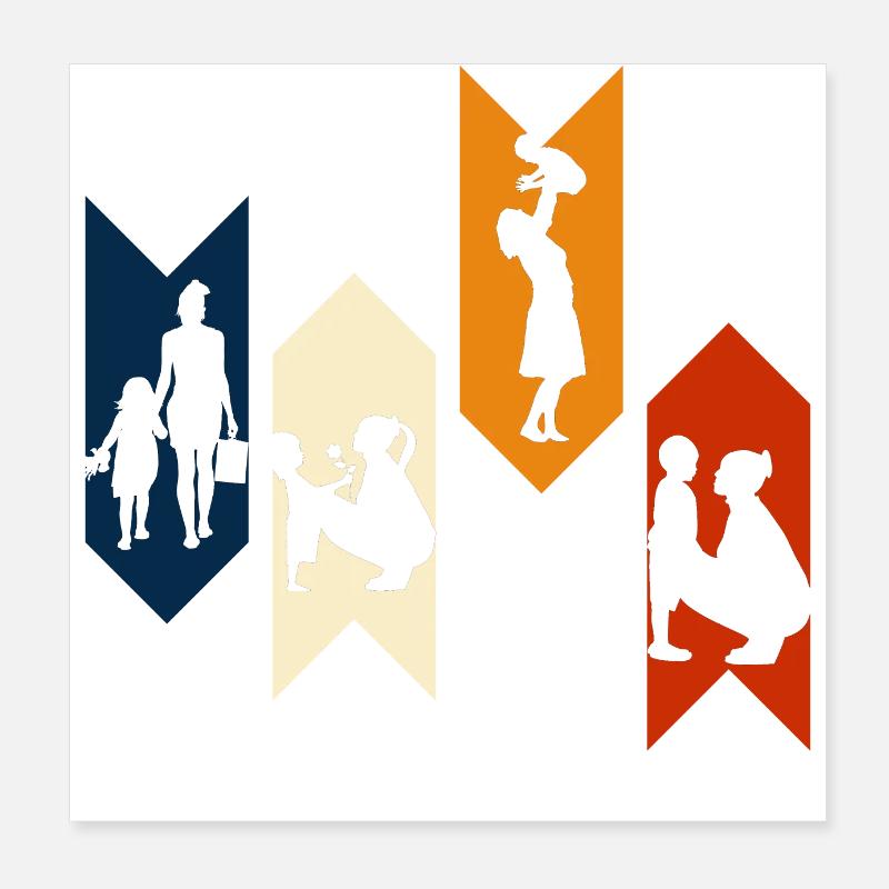 Vintage Retro Mama - Mama Geschenkidee Poster 20x20 cm