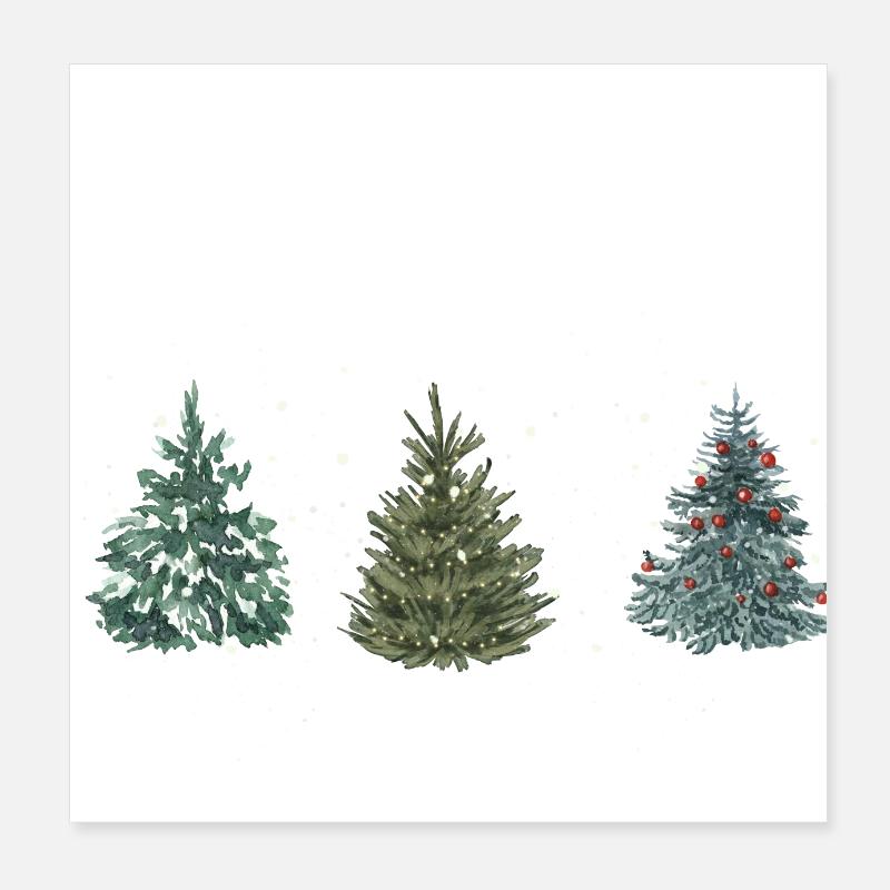 Sapin Noël Poster 20 x 20 cm