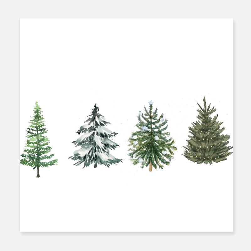 Weihnachtsbaum Poster 20x20 cm