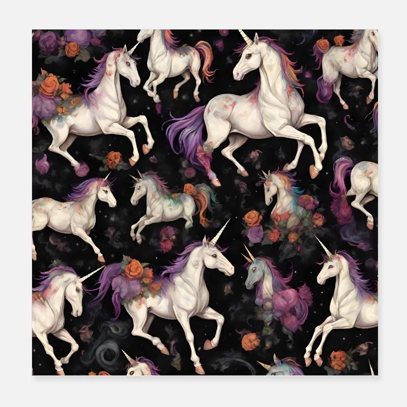 Einhörner Einhorn Fantasy Mix Poster 20x20 cm