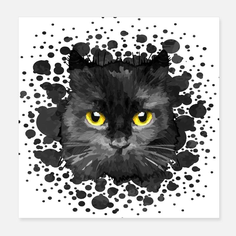 Cat Poster 8" x 8" (20x20 cm)