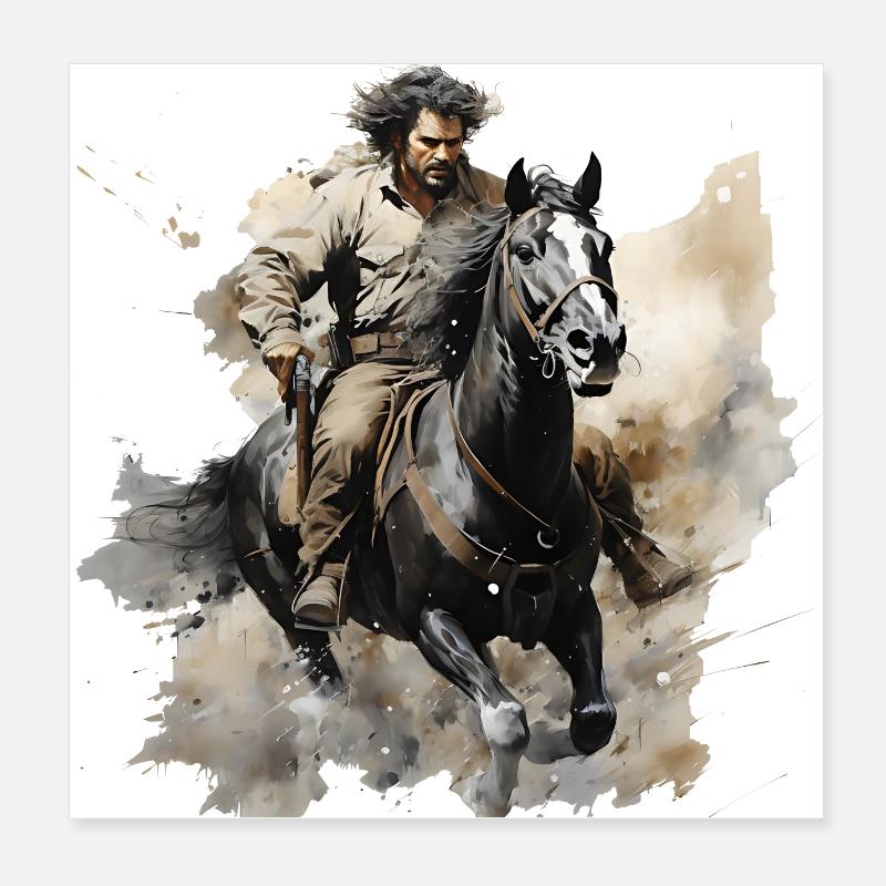 Rodeo-Reiten ist eine gefährliche Sportart Poster 20x20 cm