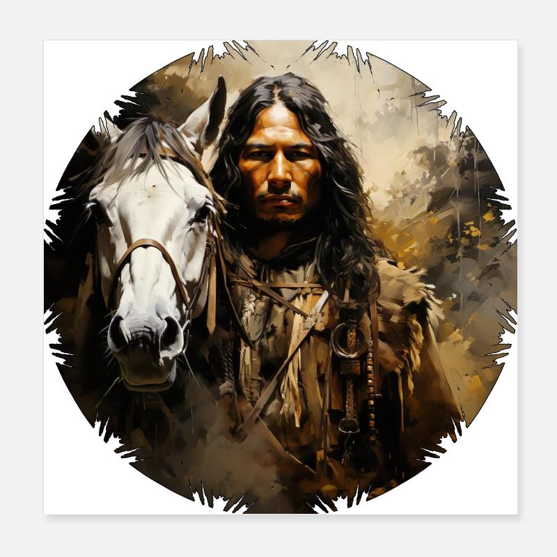 Les Sioux ont un lien profond avec la nature Poster 20 x 20 cm