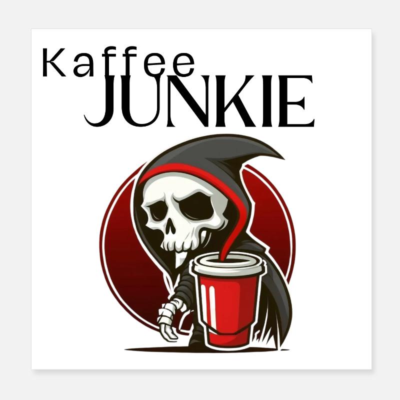 Kaffee Junkie Poster 20x20 cm