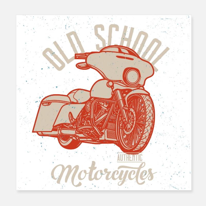 Chopper // Custom // Motorrad Poster 20x20 cm