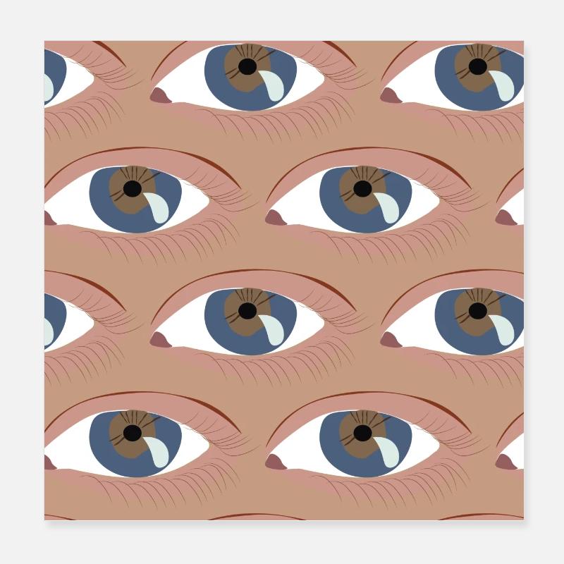 Eyes lined up Poster 8" x 8" (20x20 cm)