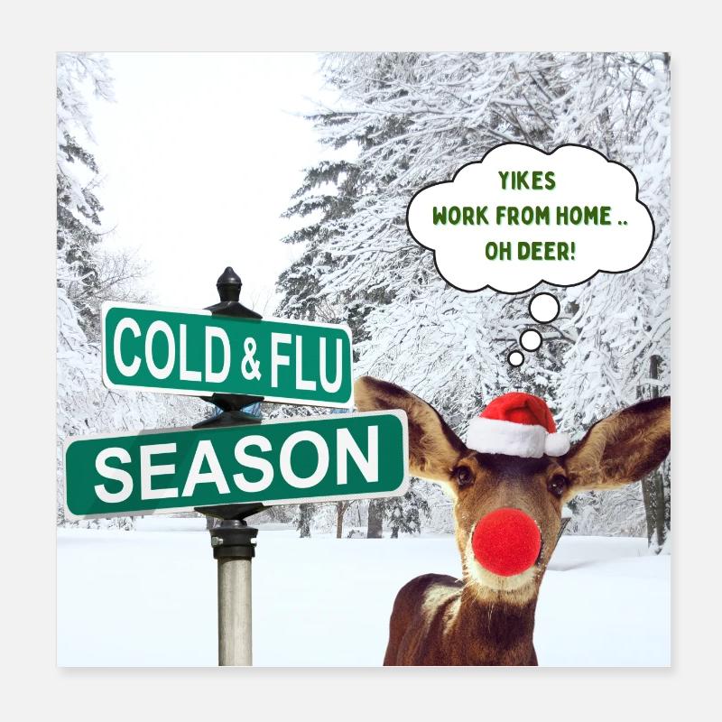 Oh Deer - Rudolf Noël Design Poster 20 x 20 cm