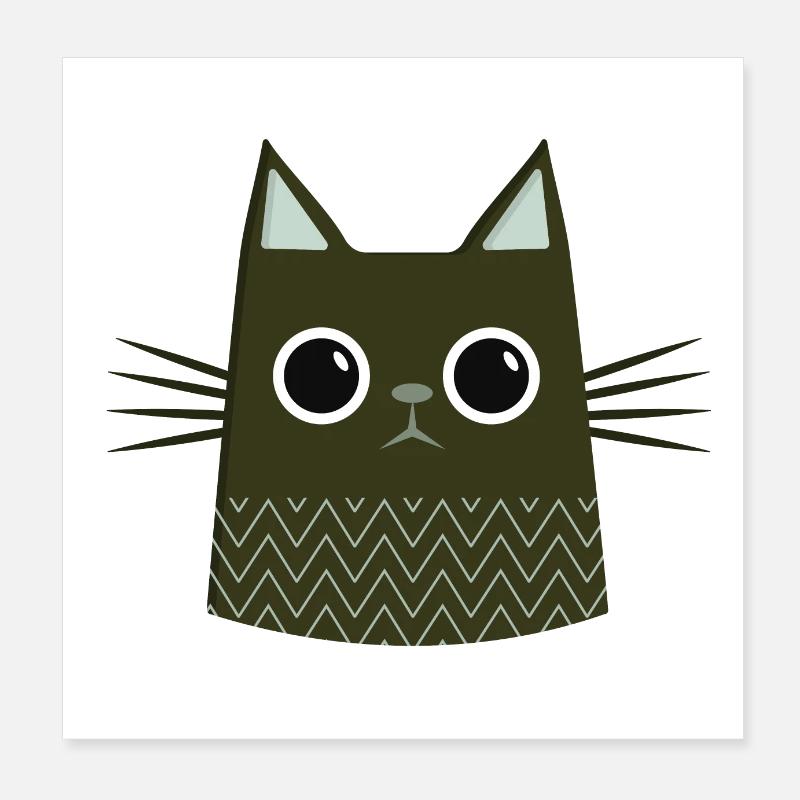 Cat Poster 20x20 cm