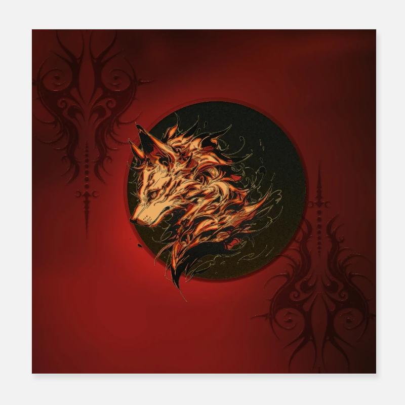 Mythisches Fantasietier Poster 20x20 cm