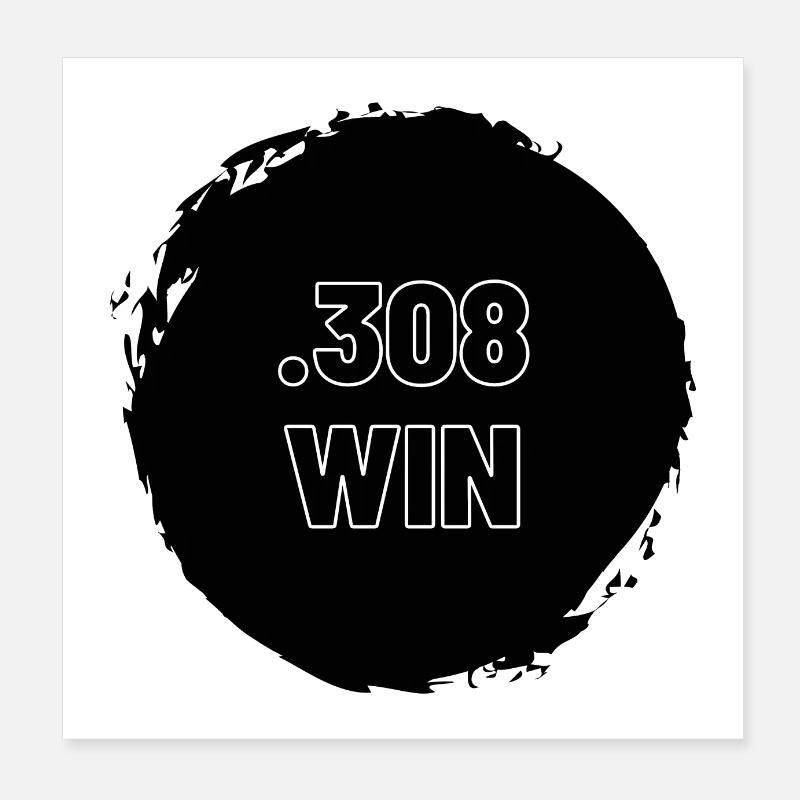 308 WIN Jäger Schütze Schützen NATO Patrone Poster 20x20 cm