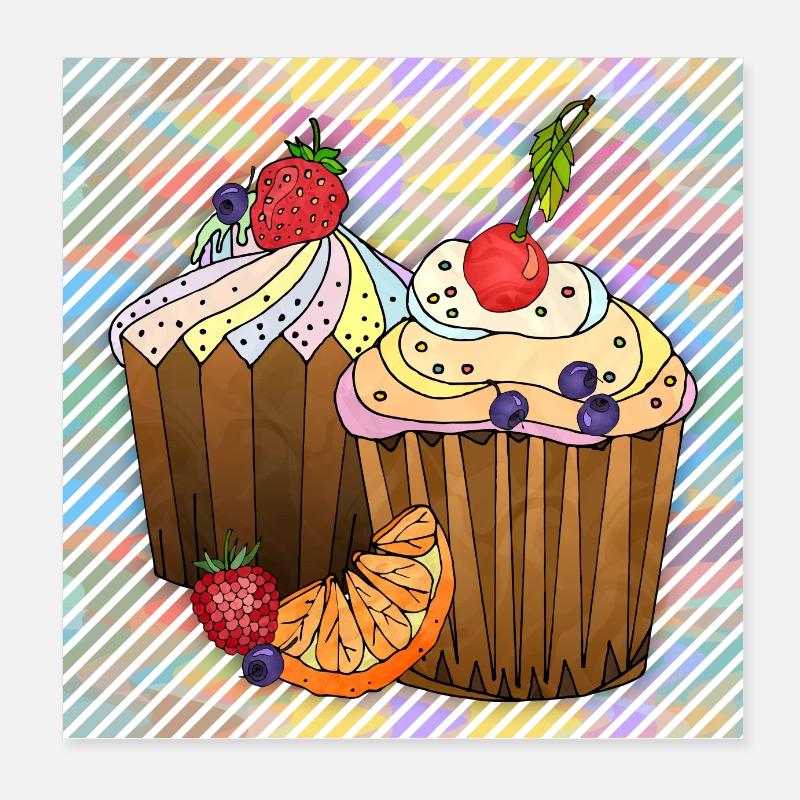 Gâteau Poster 20 x 20 cm