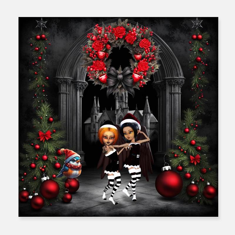 Dancing for Christmas. Poster 8" x 8" (20x20 cm)