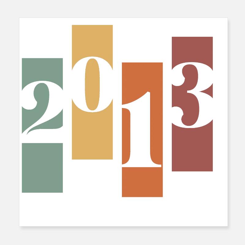 2013 Vintage Retro Poster 8" x 8" (20x20 cm)