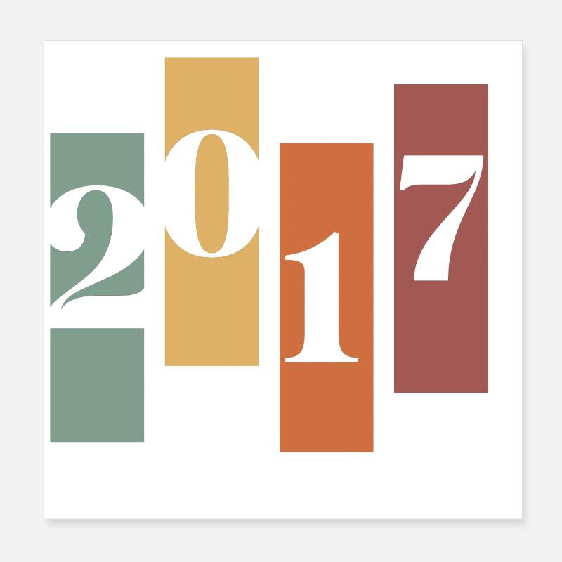 2017 Vintage Retro Poster 8" x 8" (20x20 cm)