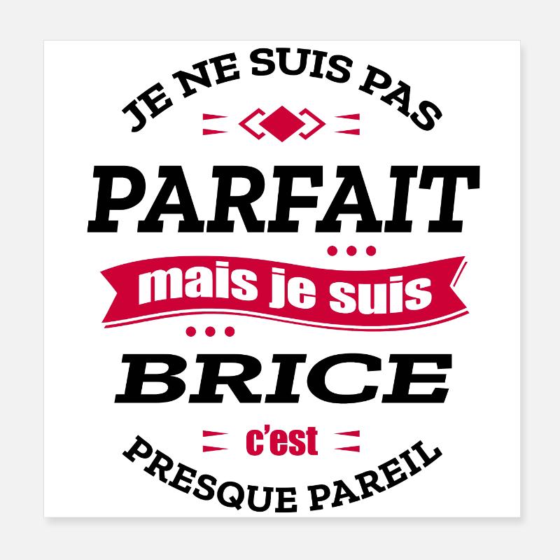 BRICE PARFAIT - PRENOM BRICE Poster 20 x 20 cm