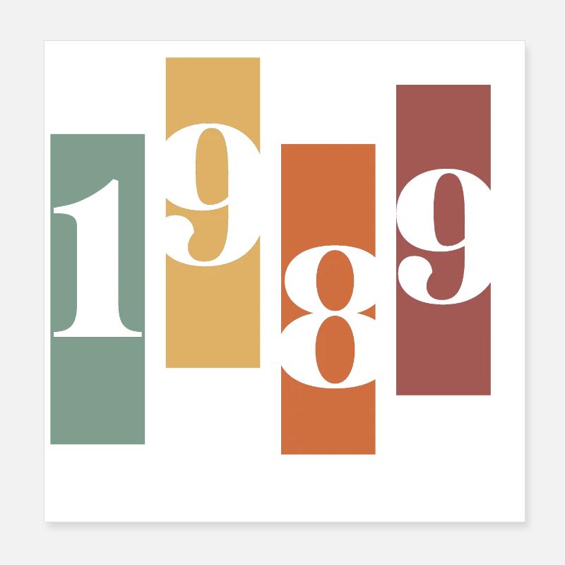 1989 Vintage Retro Poster 20x20 cm