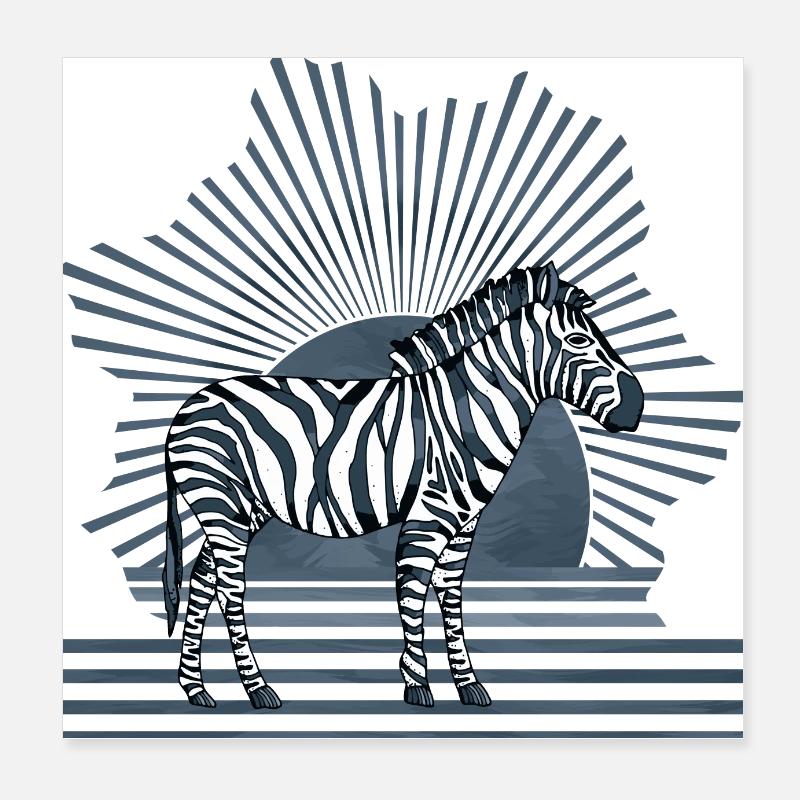 Zebra Poster 20x20 cm