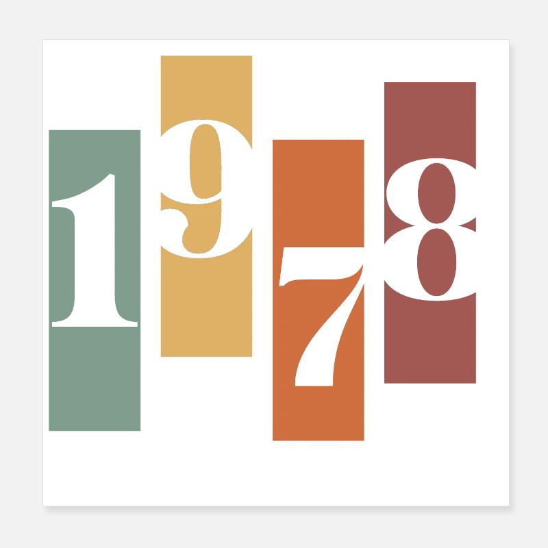 1978 Vintage Retro Poster 8" x 8" (20x20 cm)