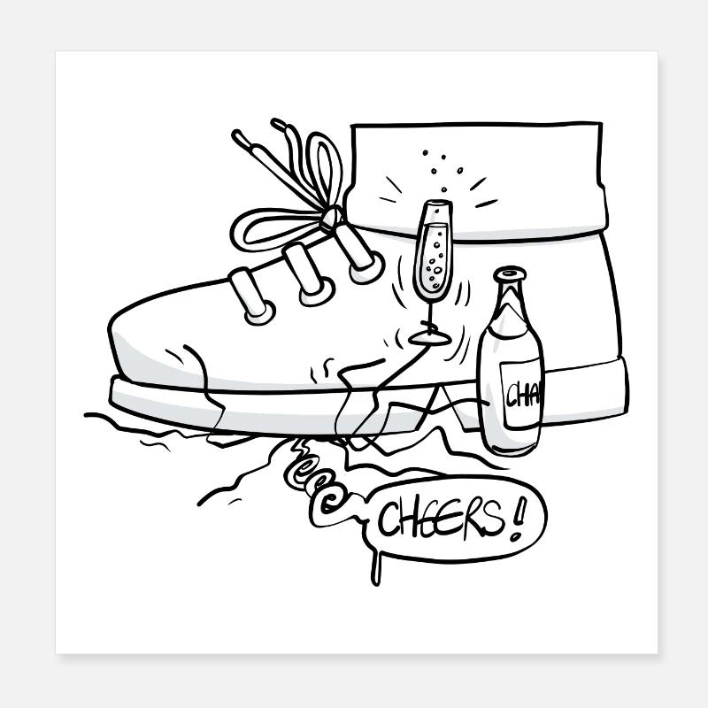 Beth l'araignée - Cheers ! Poster 20 x 20 cm