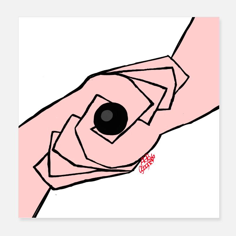 Das Glück der schwarzen Kugel Poster 20x20 cm