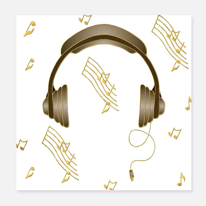 Earphone Poster 8" x 8" (20x20 cm)