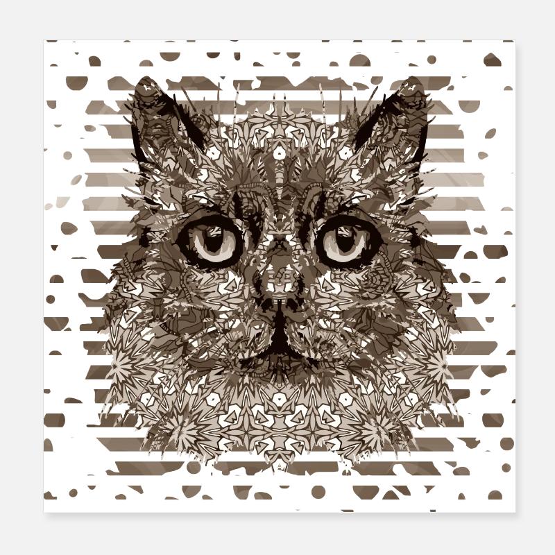Chat Poster 20 x 20 cm