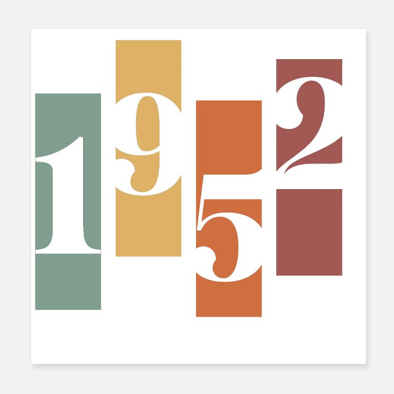 1952 Vintage Retro Poster 8" x 8" (20x20 cm)