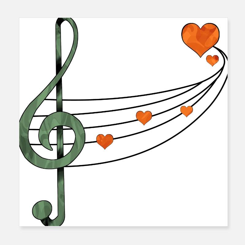 Music Poster 8" x 8" (20x20 cm)