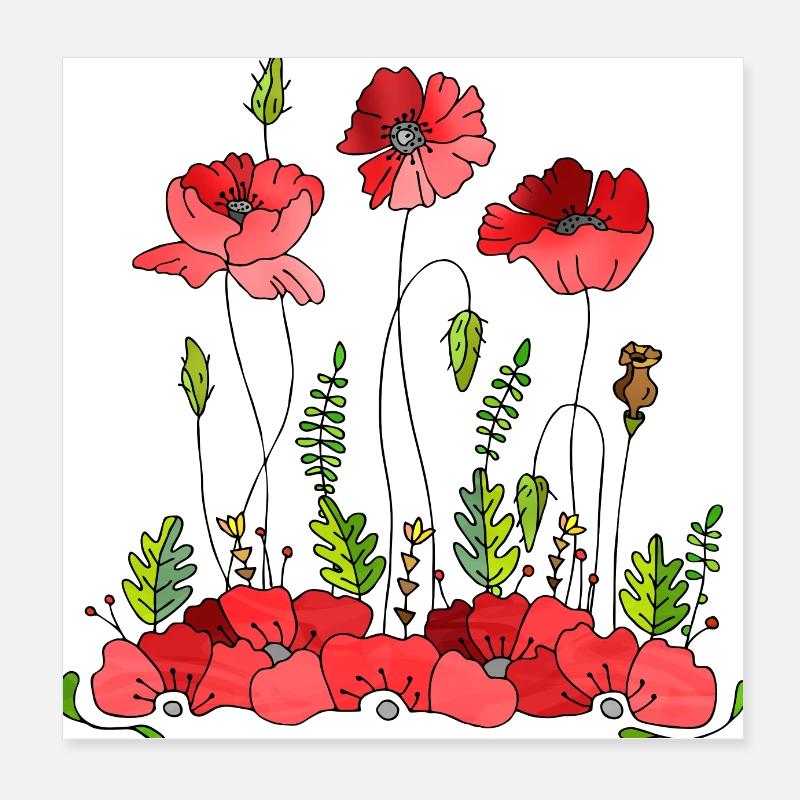Fleur Poster 20 x 20 cm