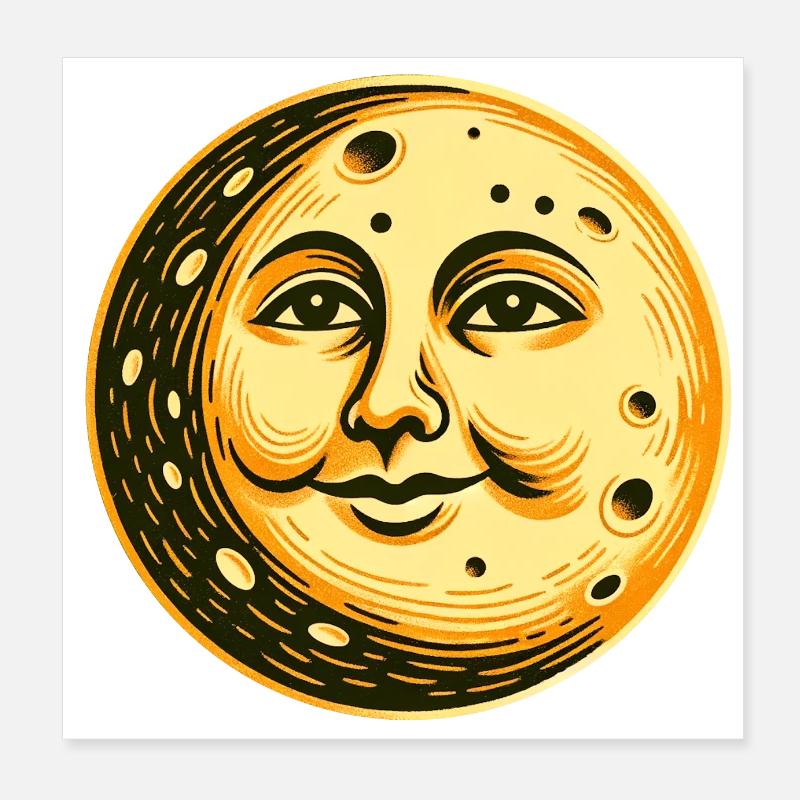 Mond Poster 20x20 cm