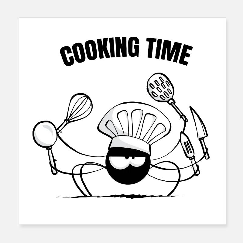 Beth l'araignée - La cuisine (version texte) Poster 20 x 20 cm