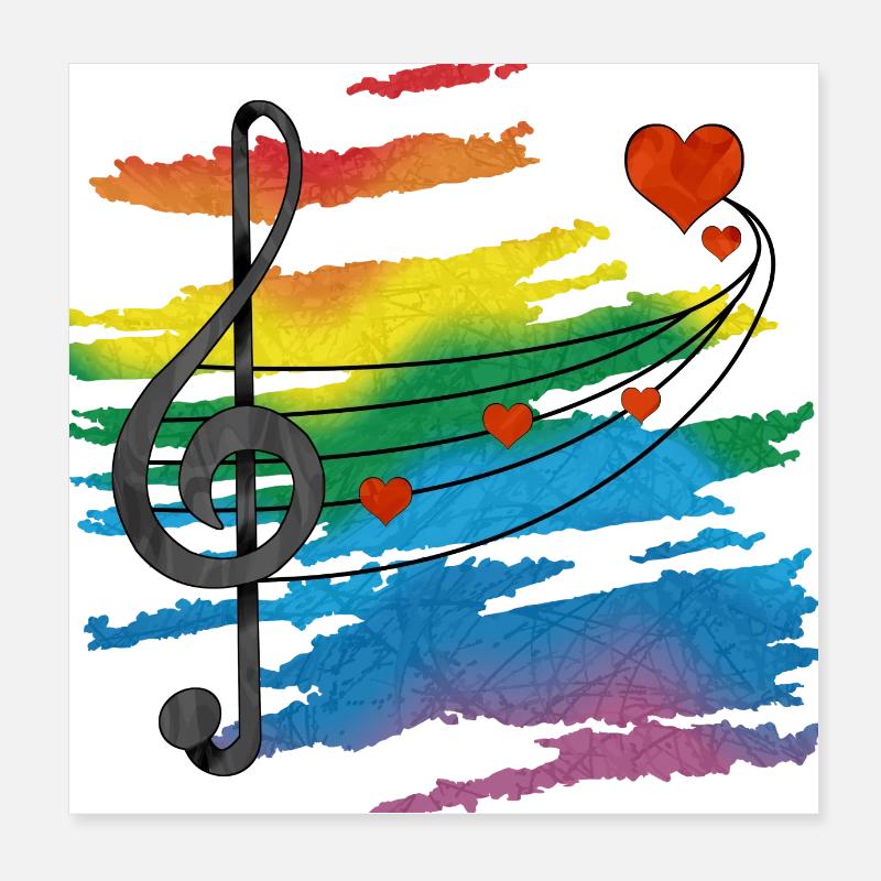 Musik Poster 20x20 cm