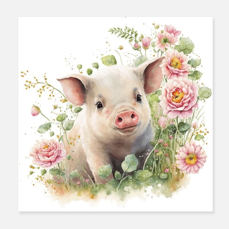 PIG Poster 8" x 8" (20x20 cm)