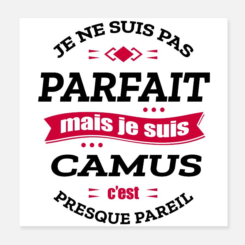 CAMUS PARFAIT - PRENOM CAMUS Poster 20 x 20 cm