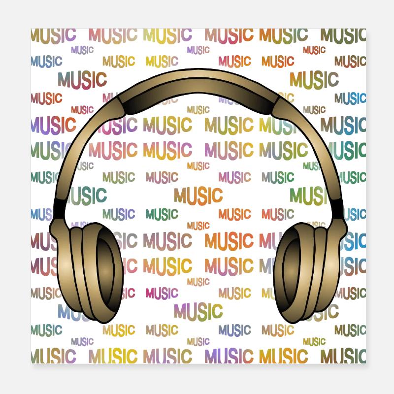 Earphone Poster 8" x 8" (20x20 cm)