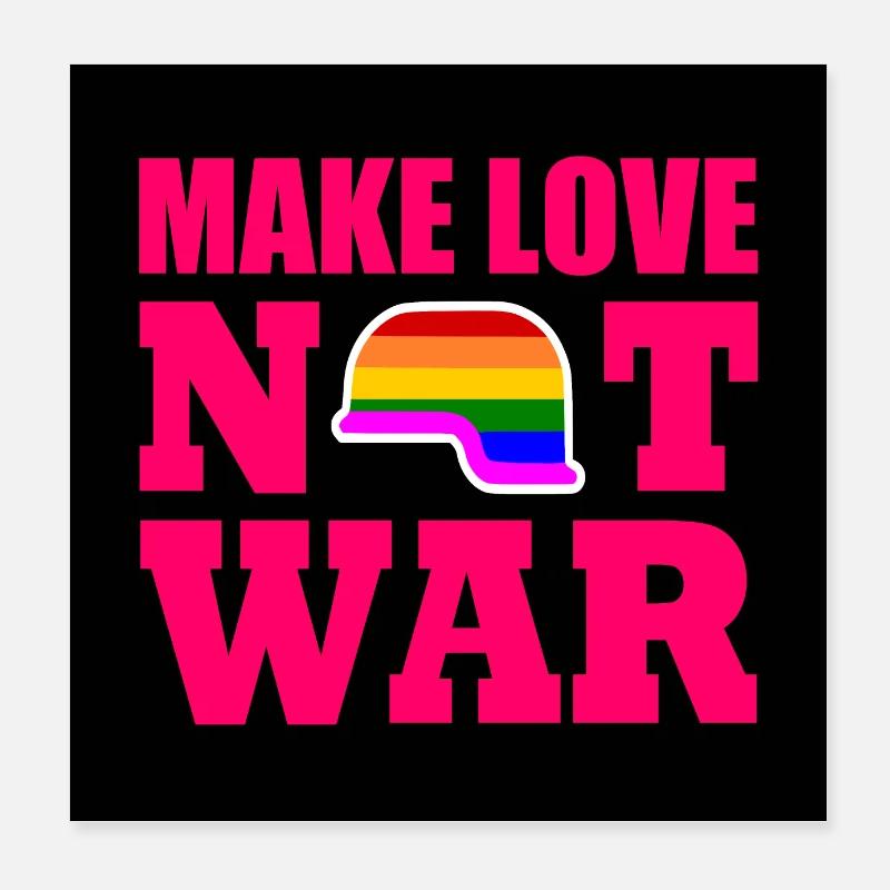 Make love not war Poster 20x20 cm