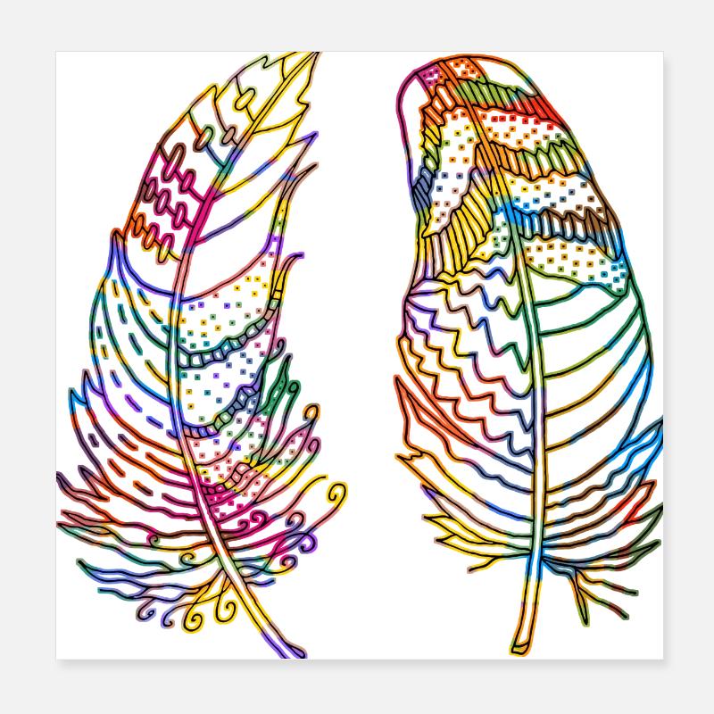 Feder Poster 20x20 cm