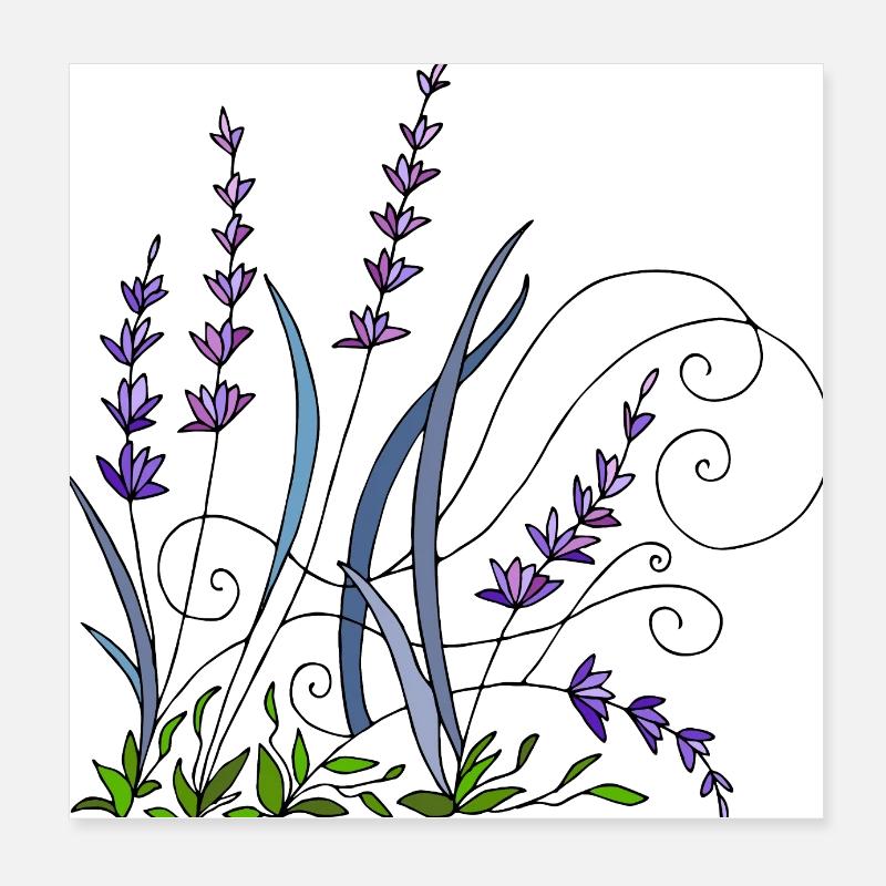 Lavendel Poster 20x20 cm