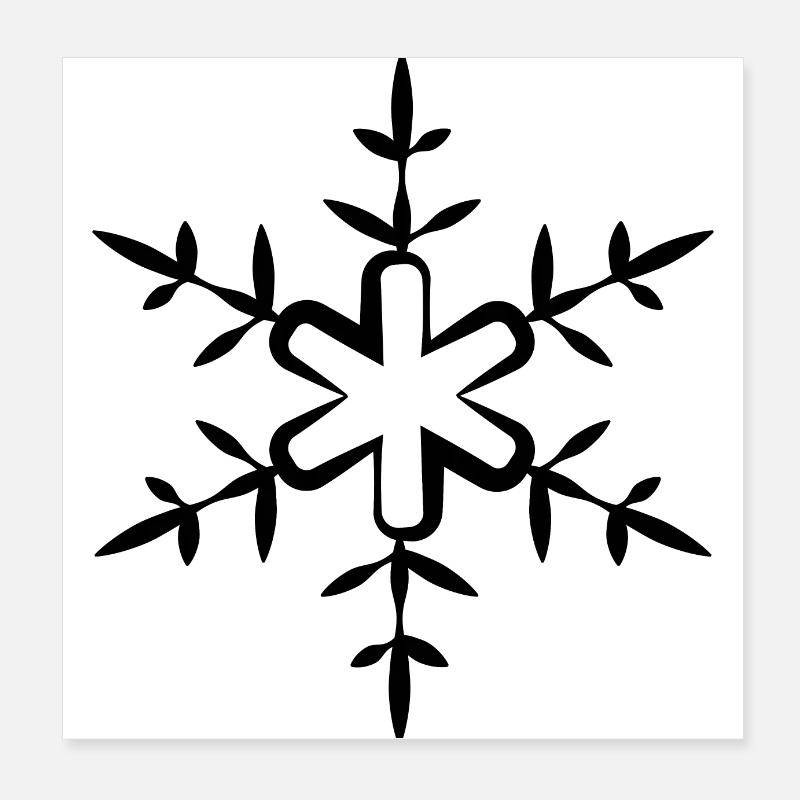 Flocon de neige Poster 20 x 20 cm